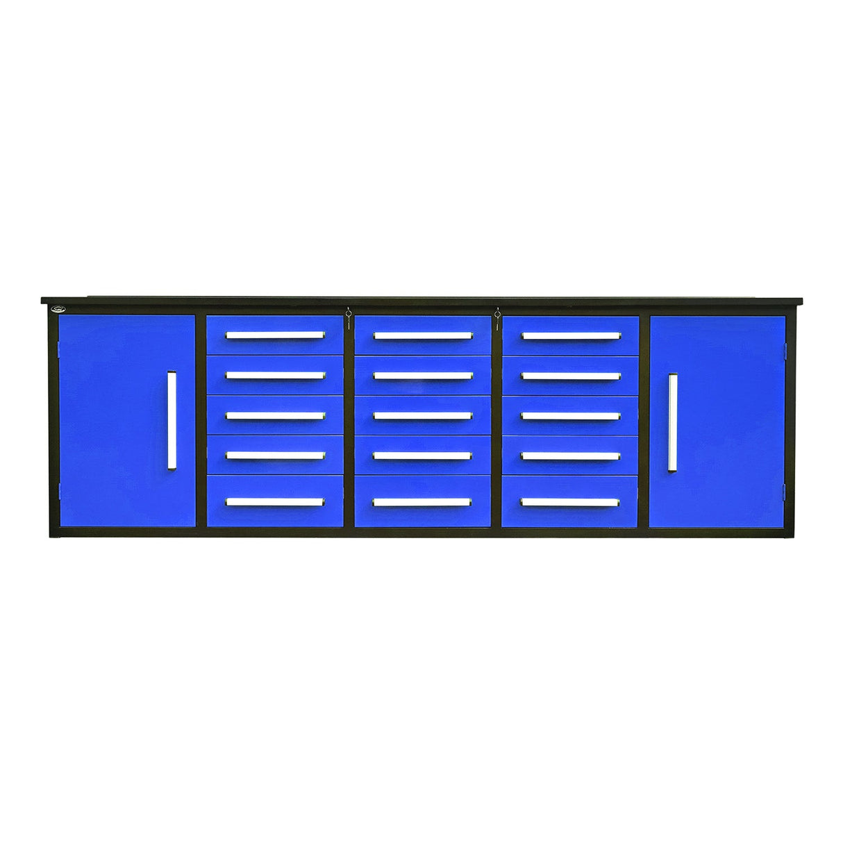 10' Heavy-Duty Workbench Storage Cabinet with 15 Drawers & 2 Cabinets