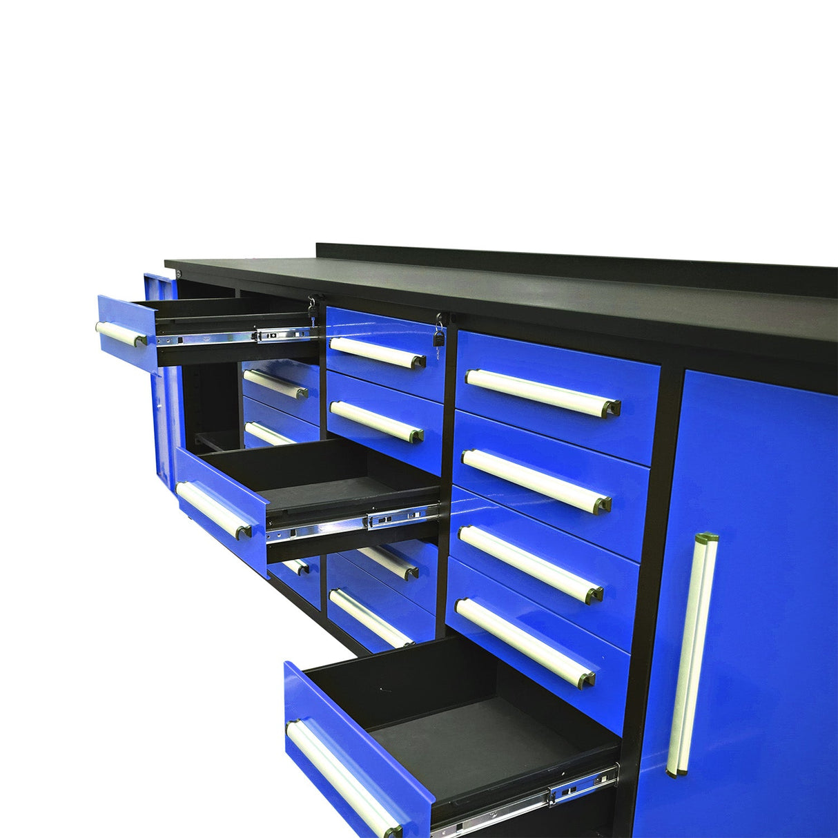 10' Heavy-Duty Workbench Storage Cabinet with 15 Drawers & 2 Cabinets