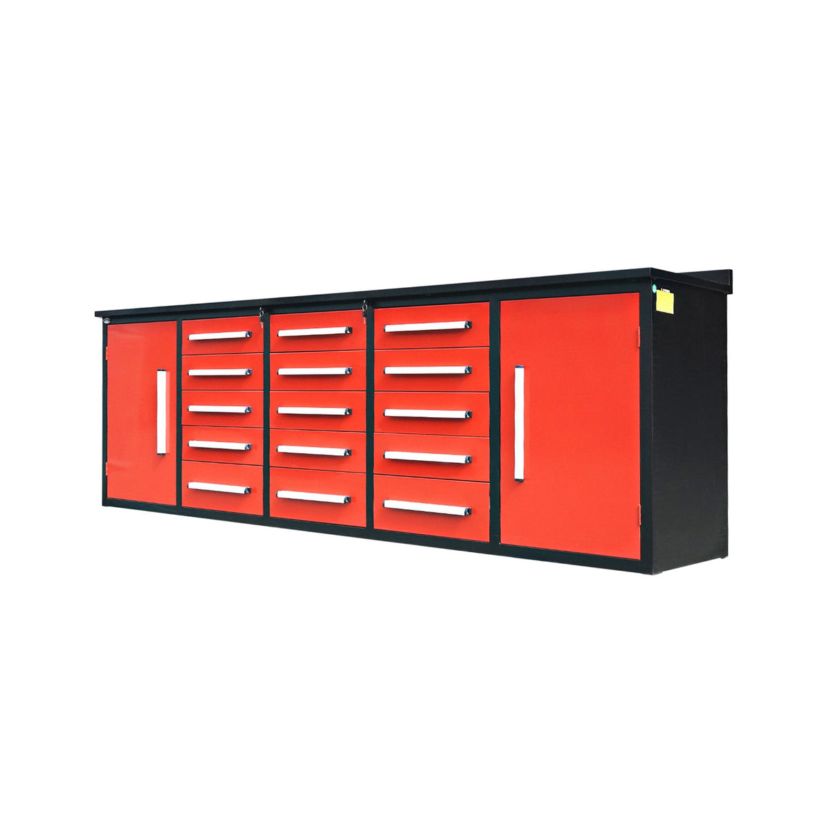 10' Heavy-Duty Workbench Storage Cabinet with 15 Drawers & 2 Cabinets
