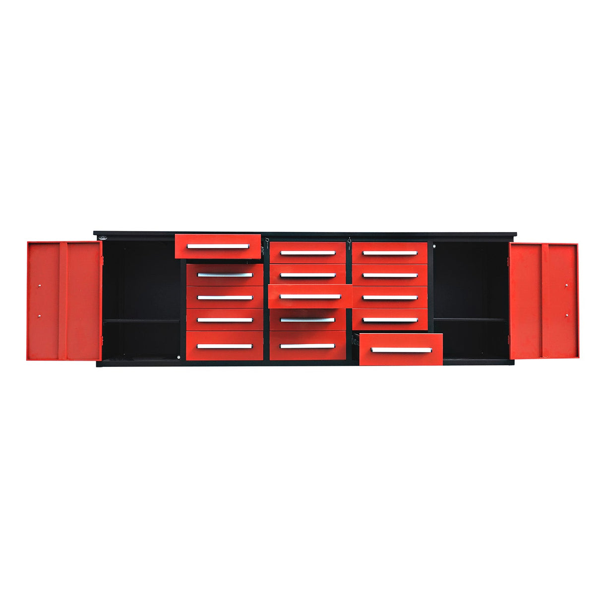 10' Heavy-Duty Workbench Storage Cabinet with 15 Drawers & 2 Cabinets