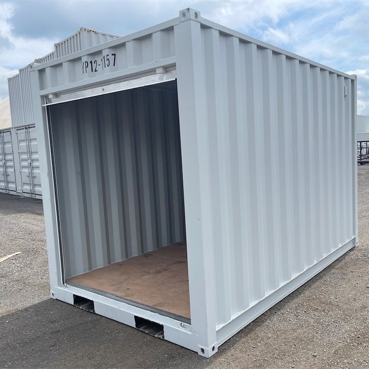 12' Compact Corten-Steel Shipping and Storage Container with Roll-Up Door