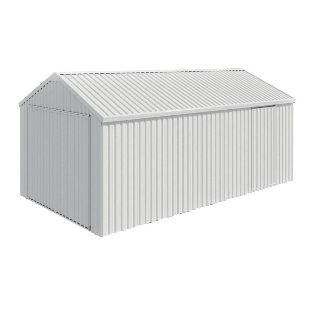 Chery Industrial 12' × 20' Heavy-Duty Metal Garage Shed – Cream — product view 7