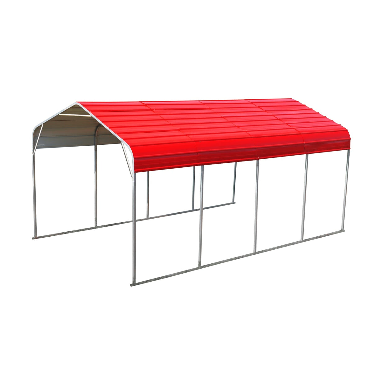 12' × 20' Outdoor Galvanized-Steel Carport