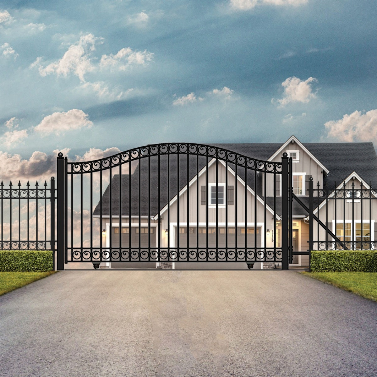 ALEKO 12' × 6' Galvanized-Steel Sliding Driveway Gate