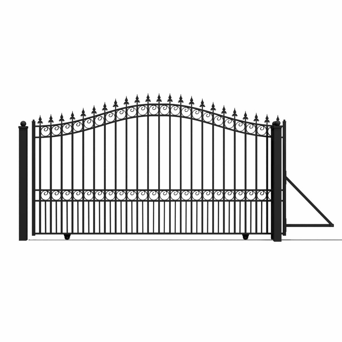 ALEKO 12' × 6' Galvanized-Steel Sliding Driveway Gate
