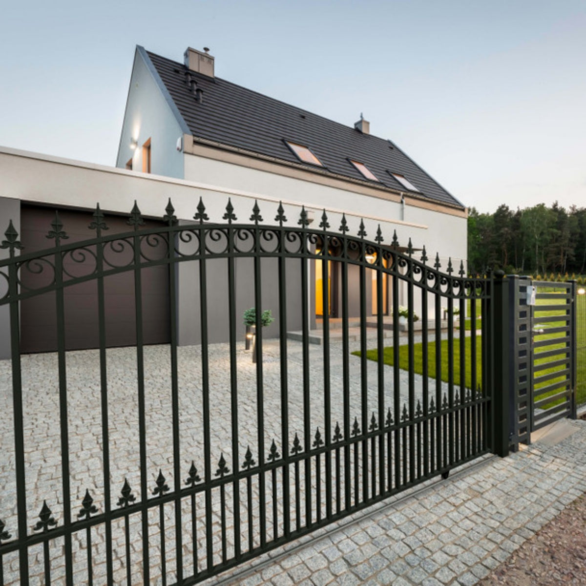 ALEKO 12' × 6' Galvanized-Steel Sliding Driveway Gate