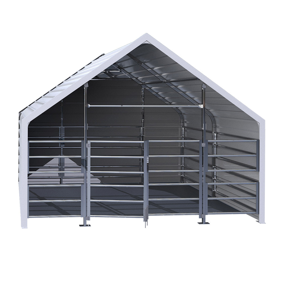 Chery Industrial 13' × 13' Metal Livestock Shelter with Full Rear Wall — product view 4