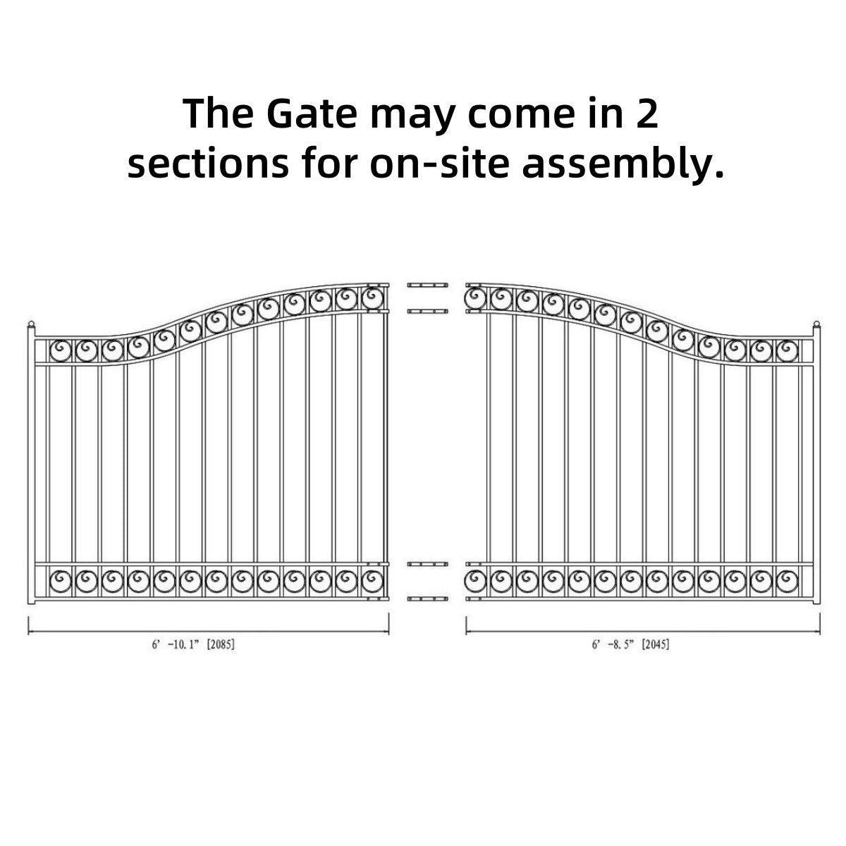 ALEKO 14' × 6' Galvanized-Steel Sliding Driveway Gate