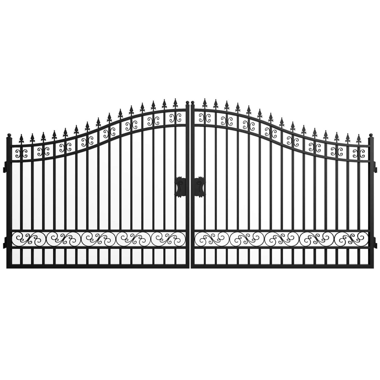 16' × 8' Minimalist Dual-Swing Metal Driveway Gate