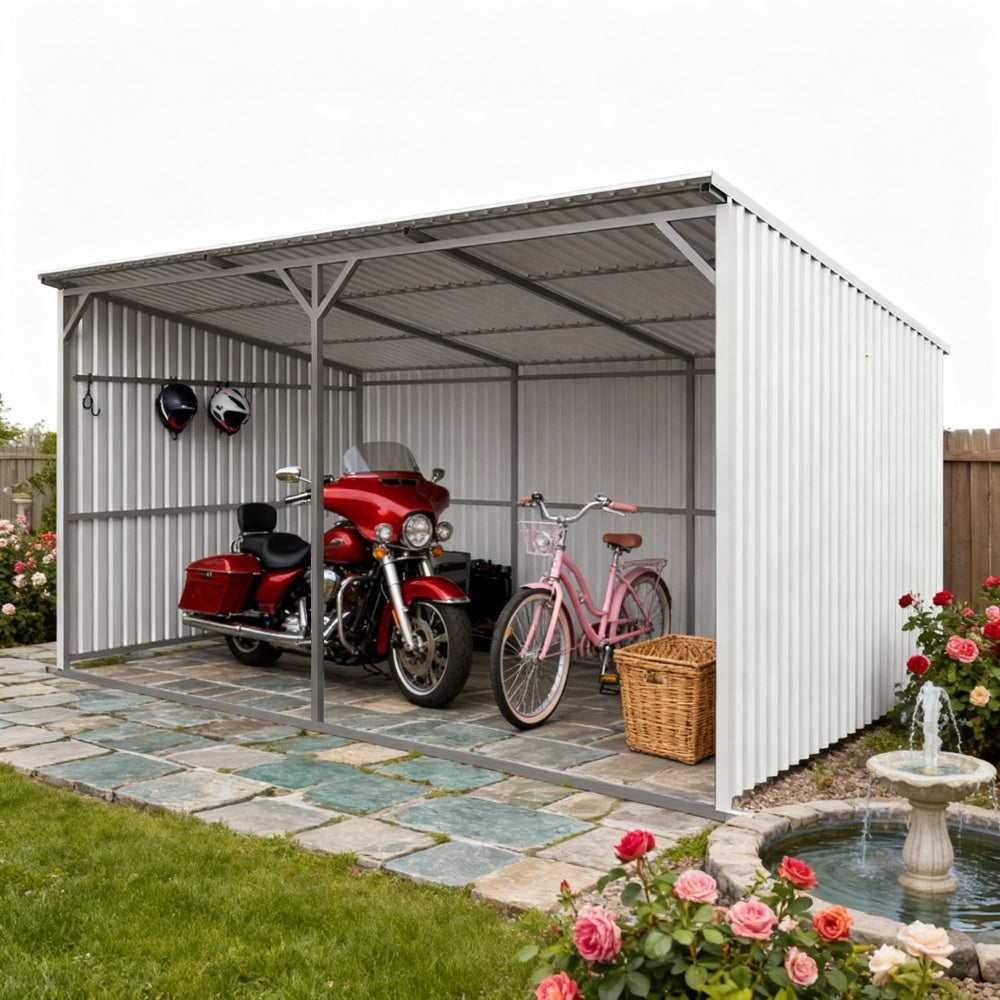 Chery Industrial 20' × 12' Heavy-Duty Metal Livestock Run-In Shed