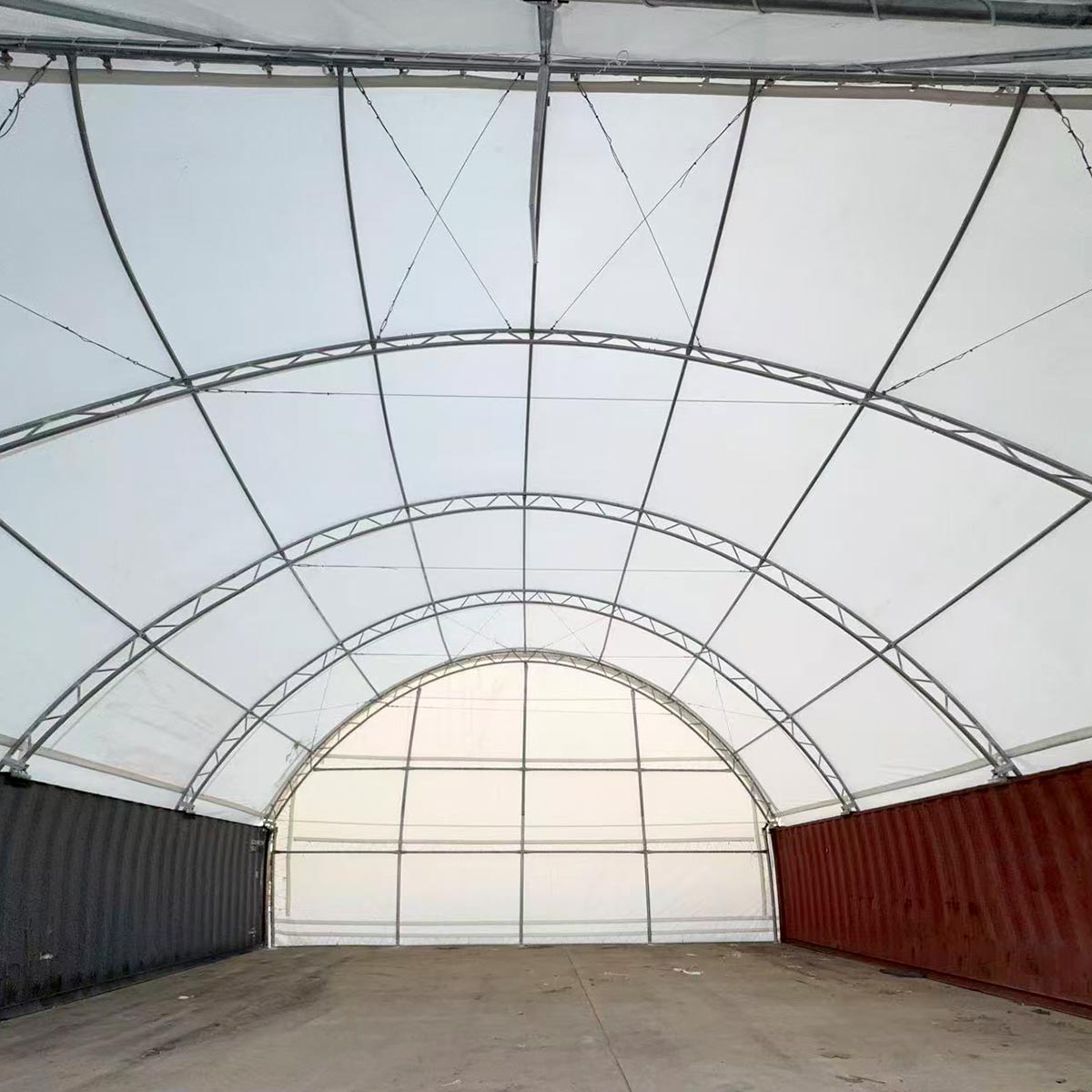 Heavy-Duty PVC Back Wall for 40' × 40' × 15' Container Canopy Shelter