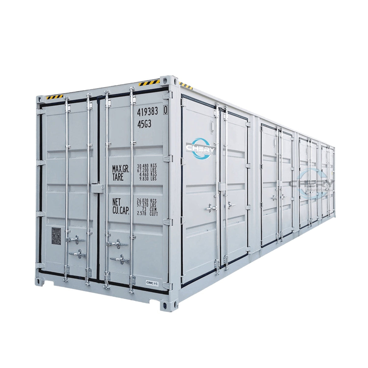Chery Industrial 40' High-Cube Container with Four Side Cargo Doors & Logo