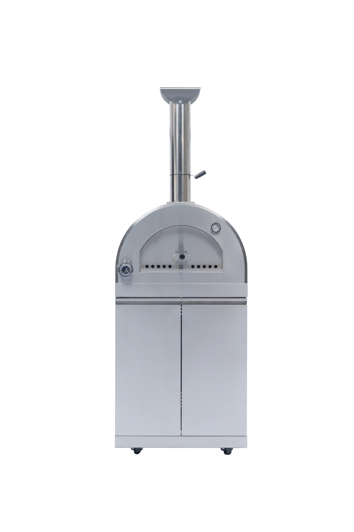 125" 107,000 BTU Outdoor Kitchen with 4-Burner Grill, Pizza Oven & Refrigerator