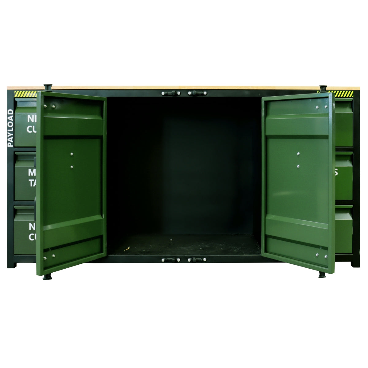6.5' Workbench Cabinet with 6 Drawers – Dark Green