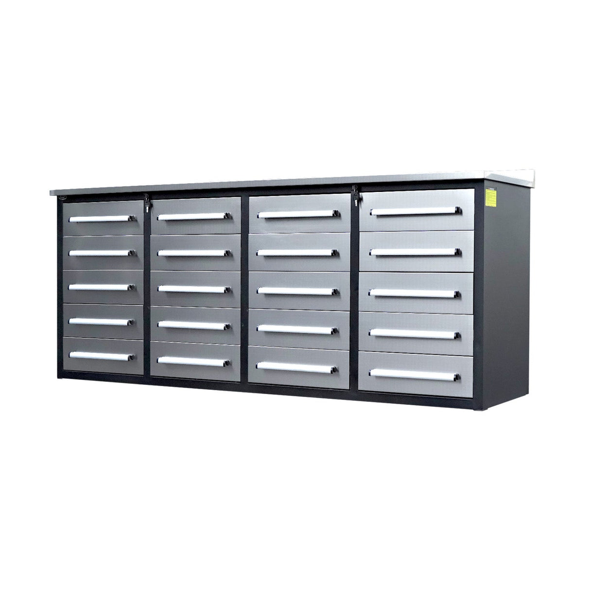 7' Heavy-Duty Garage Workbench Cabinet with 20 Drawers