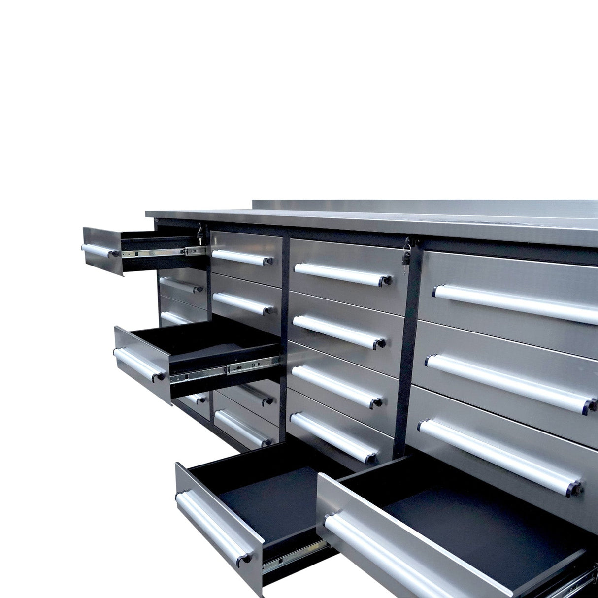 7' Heavy-Duty Garage Workbench Cabinet with 20 Drawers