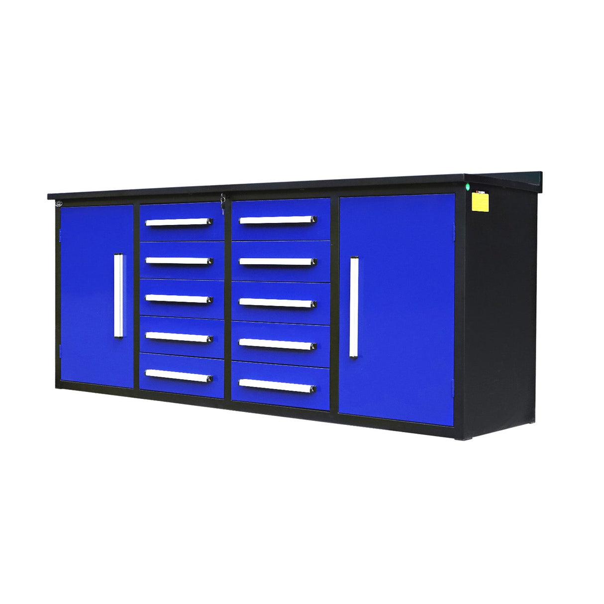 Steelman 7' Heavy-Duty Workbench with 10 Drawers & 2 Cabinets