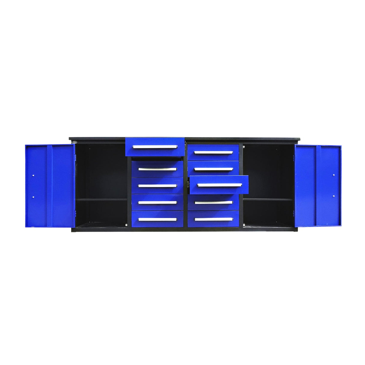 Steelman 7' Heavy-Duty Workbench with 10 Drawers & 2 Cabinets