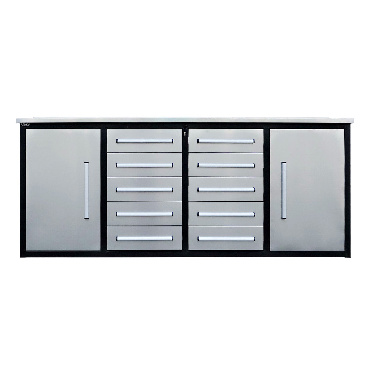 Steelman 7' Heavy-Duty Workbench with 10 Drawers & 2 Cabinets