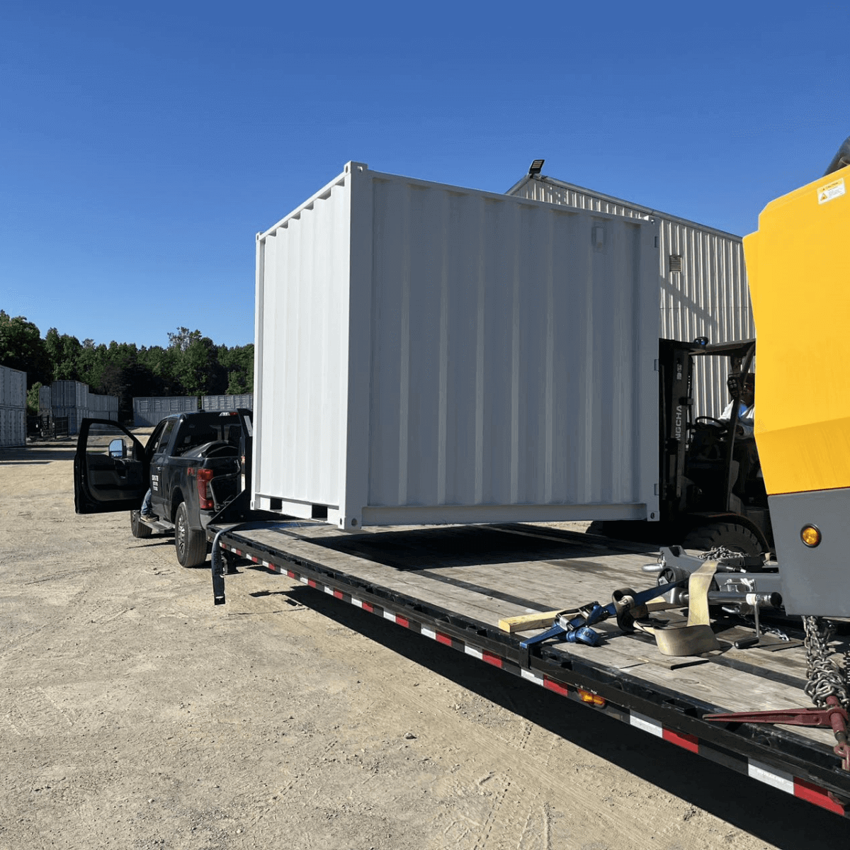 8' Compact Corten-Steel Shipping and Storage Container with Door & Window