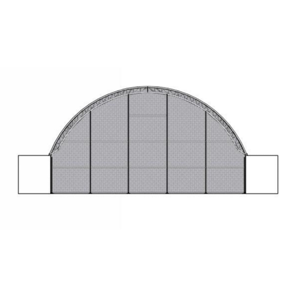 Heavy-Duty PVC Back Wall for 50' × 40' × 17' Double-Truss Container Shelter