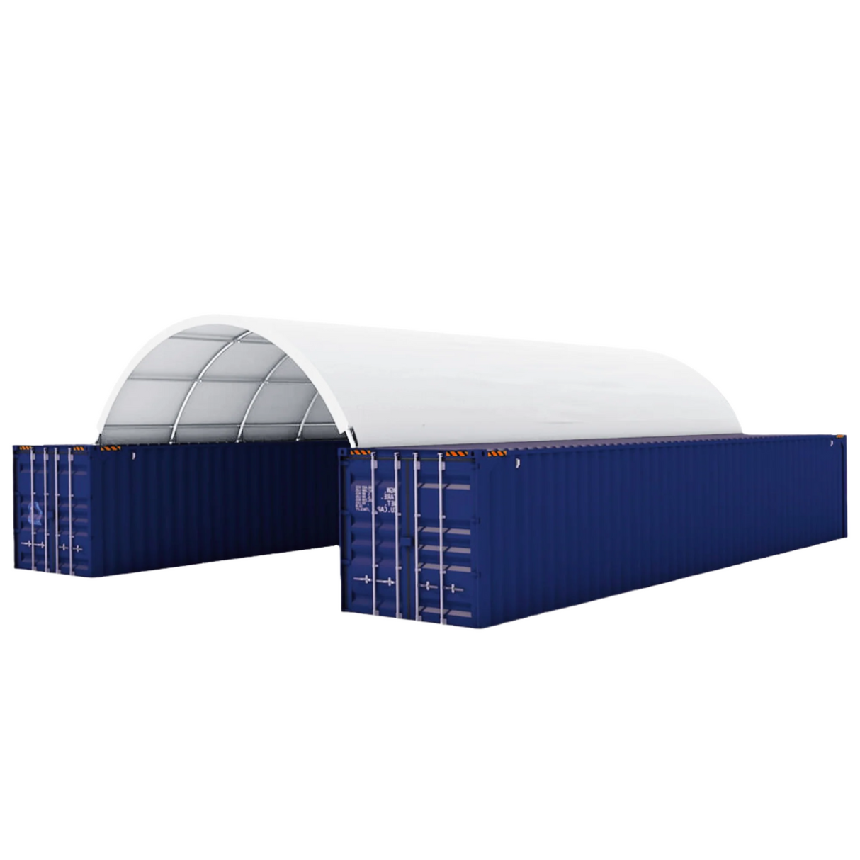 Gold Mountain 20' × 40' Dome Container Shelter with Closed PE Rear Panel
