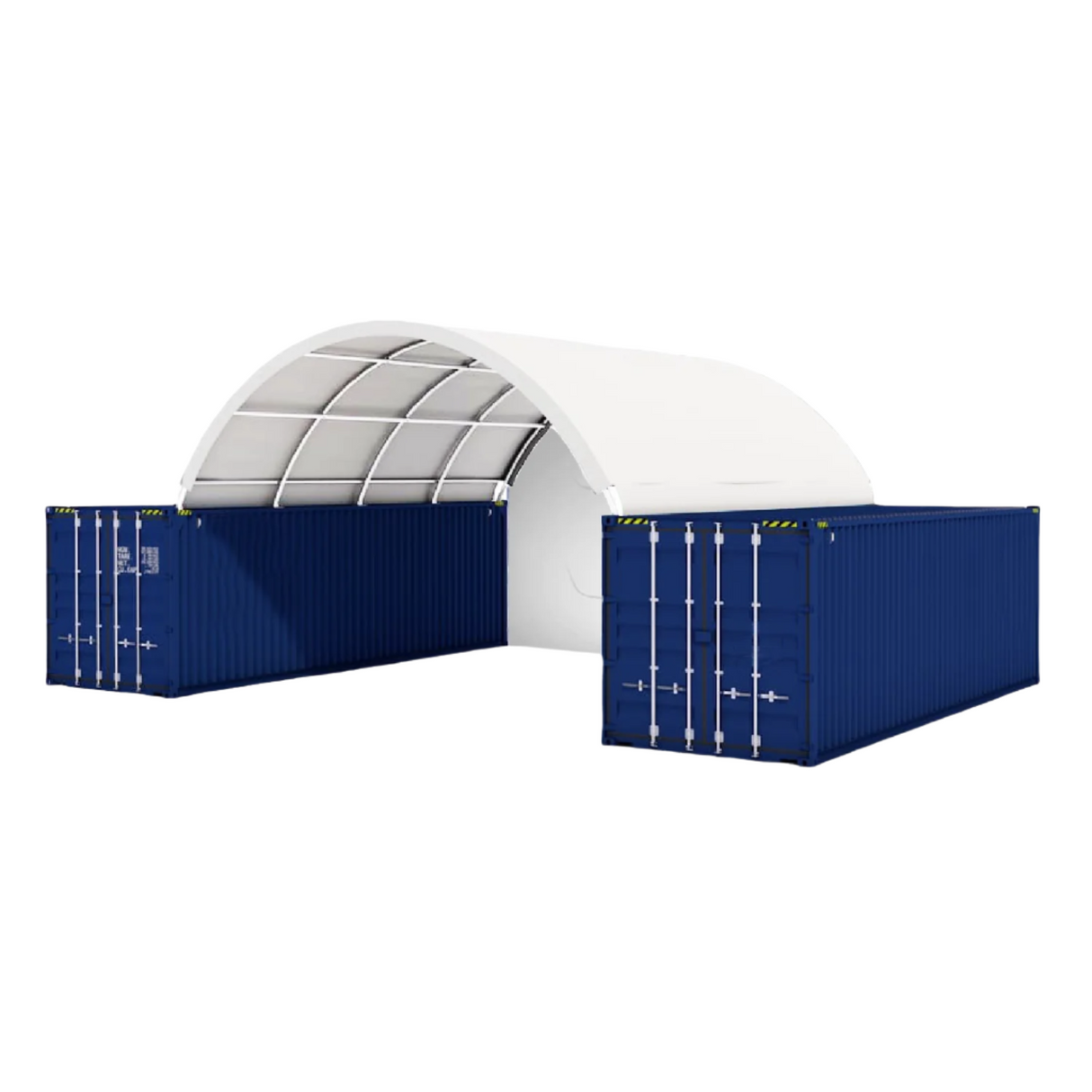 Gold Mountain 20' × 20' Dome Container Shelter with Closed PE Rear Panel
