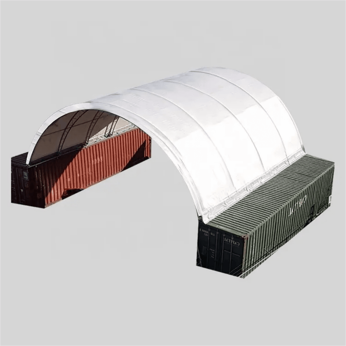 White 300 GSM PE Replacement Main Cover for 40' × 40' × 13' Container Shelter