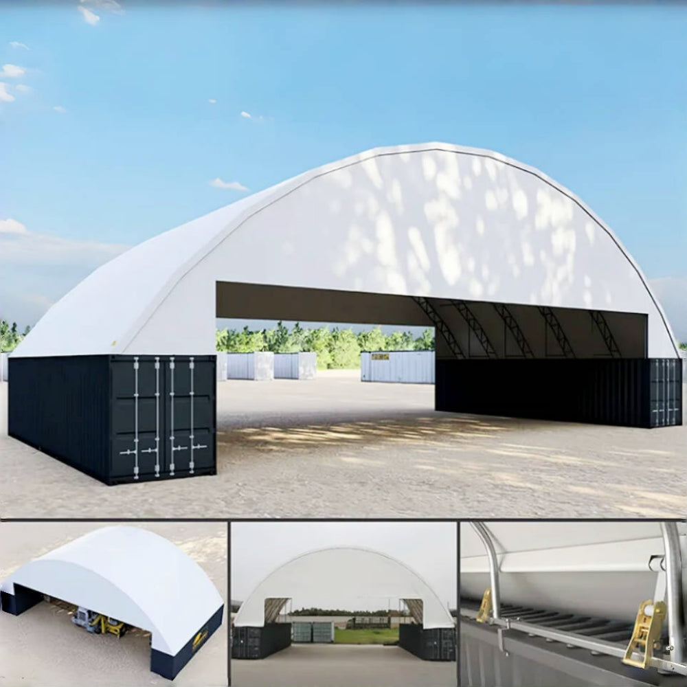 60' × 40' × 15' Double-Truss Container Canopy Shelter