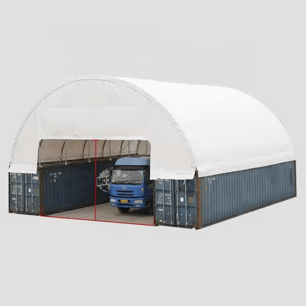 60' × 40' × 20' Double-Truss Container Canopy Shelter