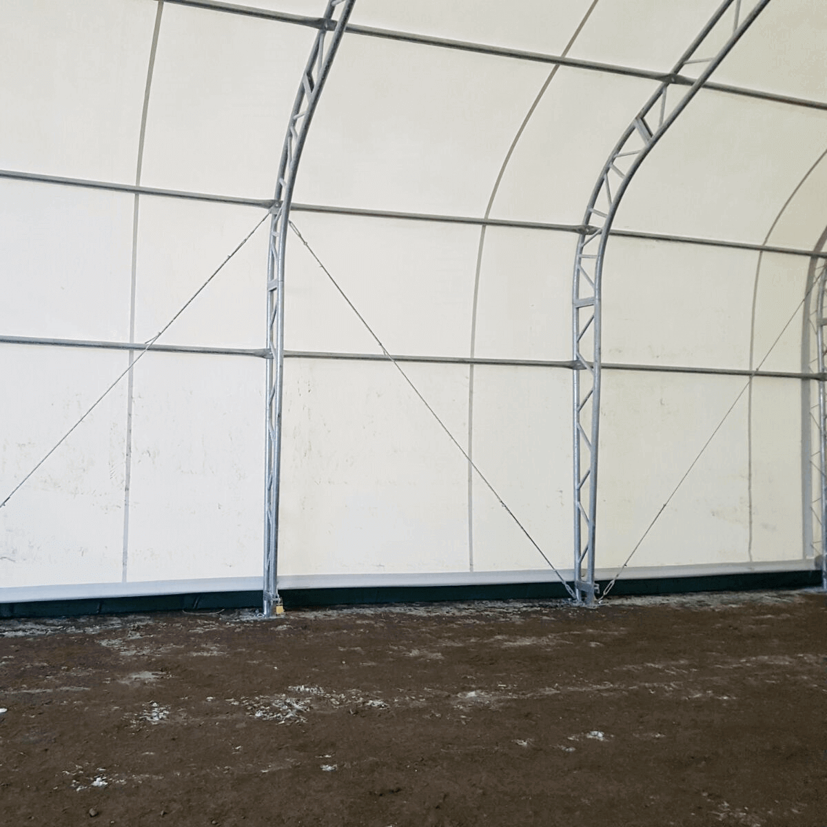 Gold Mountain 40' × 80' × 21' Double-Truss Storage Shelter with 10' Truss Spacing