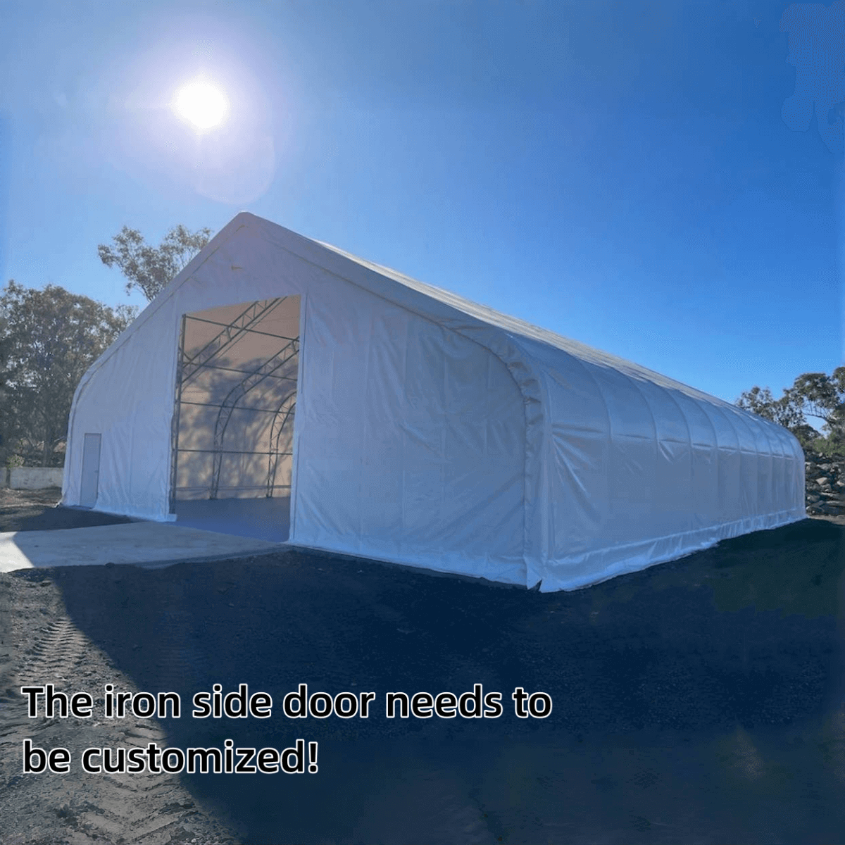 50' × 100' × 23' Double-Truss Storage Shelter