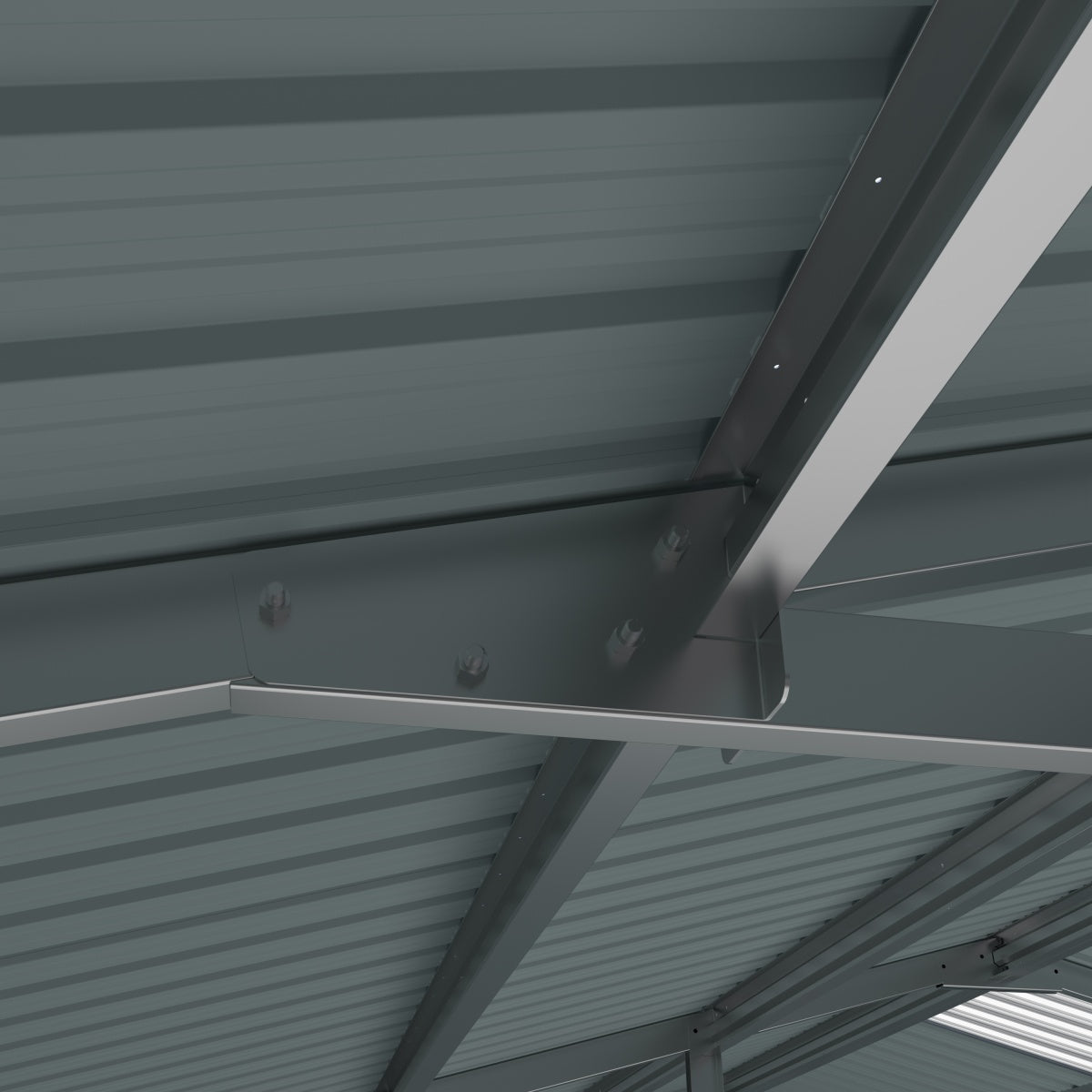 10' × 20' Plus Metal Garage Shed with Double Front Doors & Side Entry