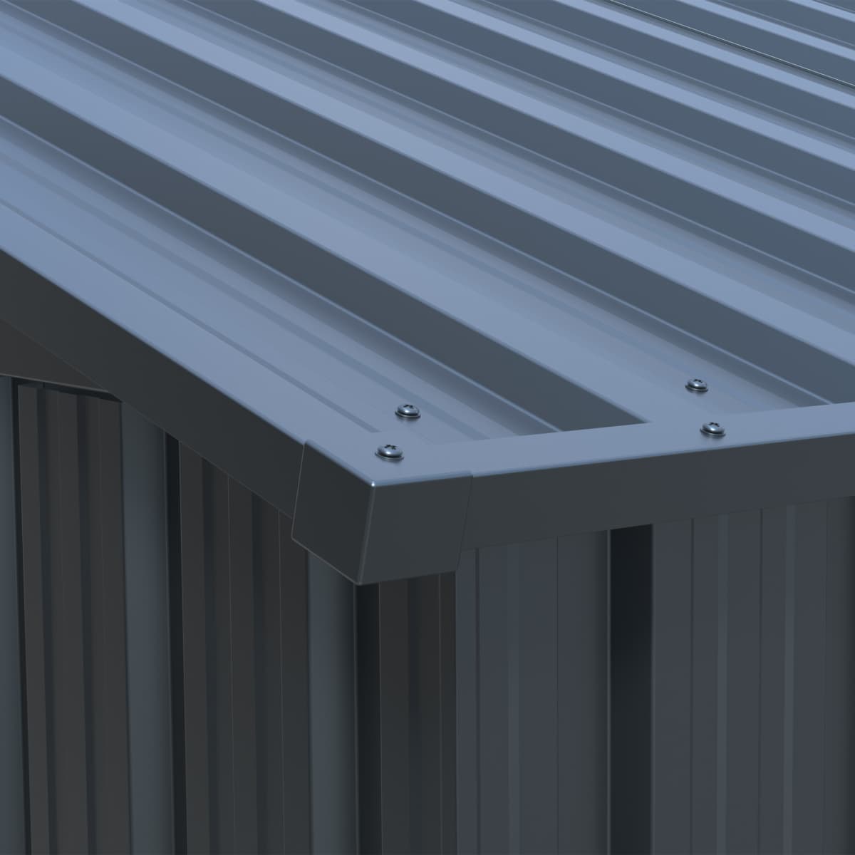 10' × 20' Plus Metal Garage Shed with Double Front Doors & Side Entry