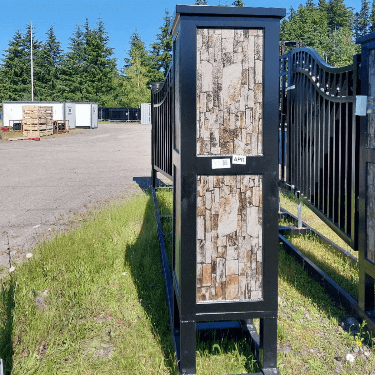 20' × 8' Powder-Coated Iron Dual-Swing Driveway Gate with Deer Motif