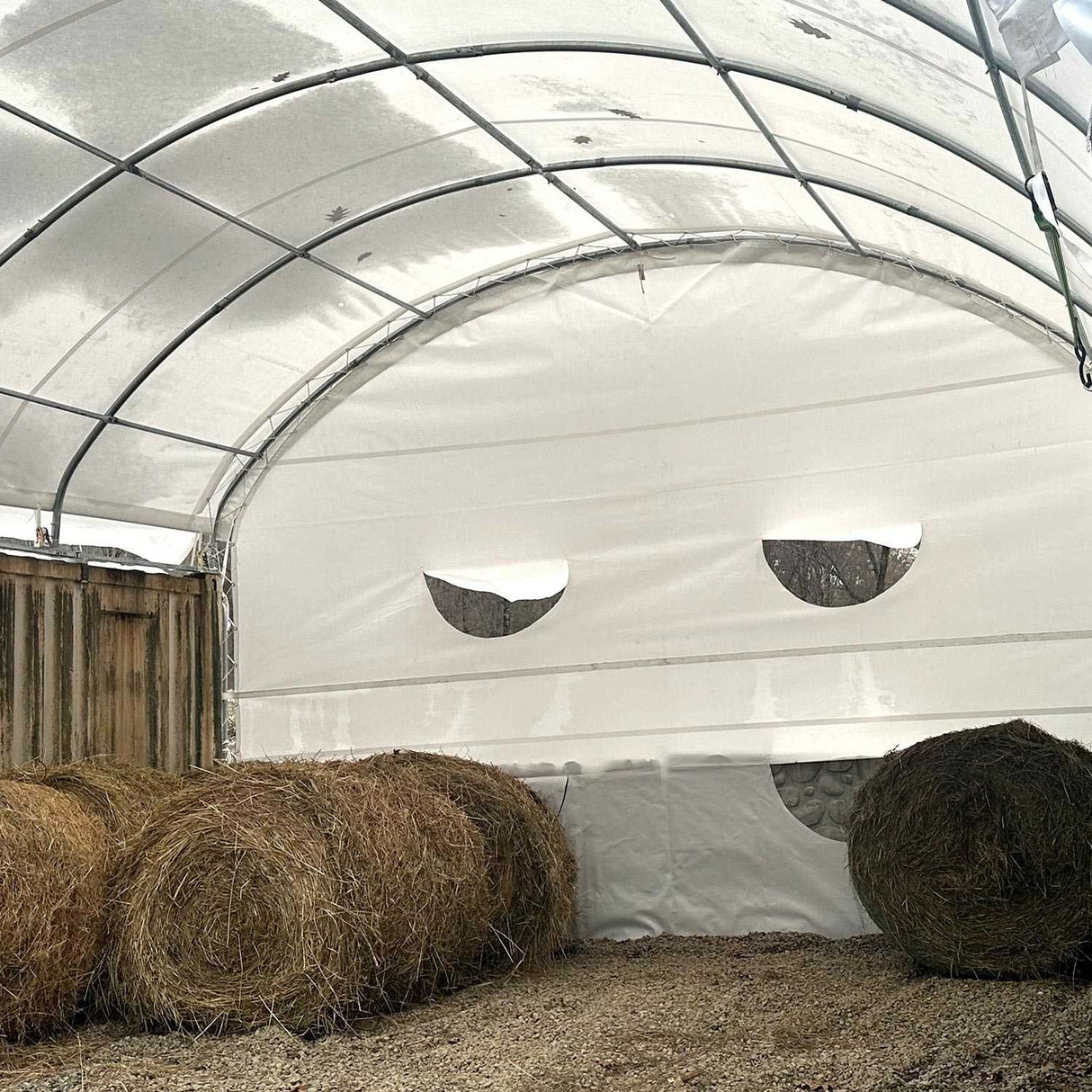 White 300 GSM PE Rear Panel Kit for 20'-Wide Container Shelters