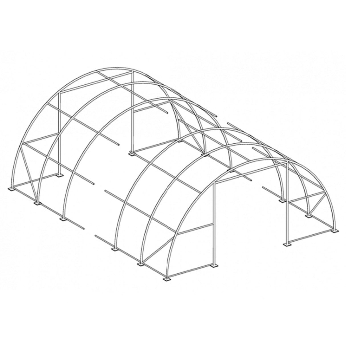Gold Mountain 30' × 65' × 15' Single-Truss Arch Storage Shelter
