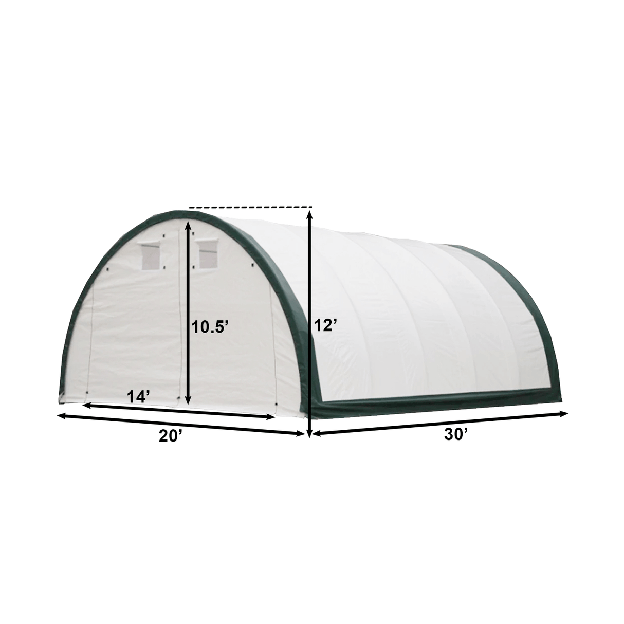 20' × 30' × 12' Single-Truss Arch Storage Shelter