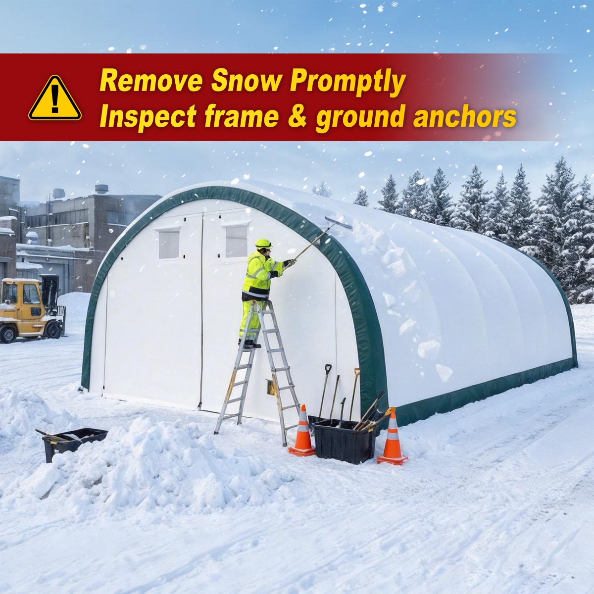Gold Mountain 20' × 30' × 12' Reinforced Single-Truss Storage Shelter