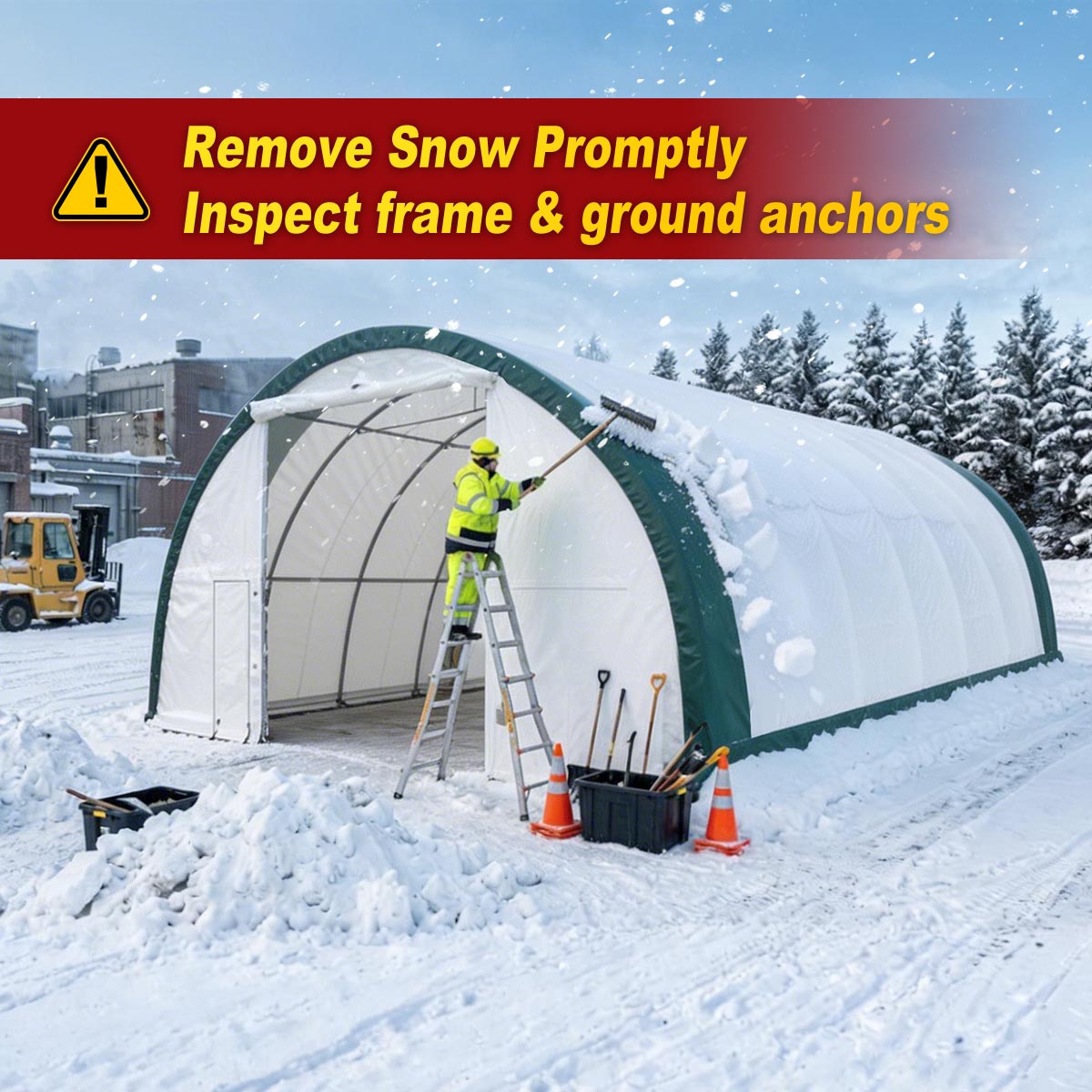 Chery Industrial 40' × 80' × 20' Single-Truss Arch Storage Shelter