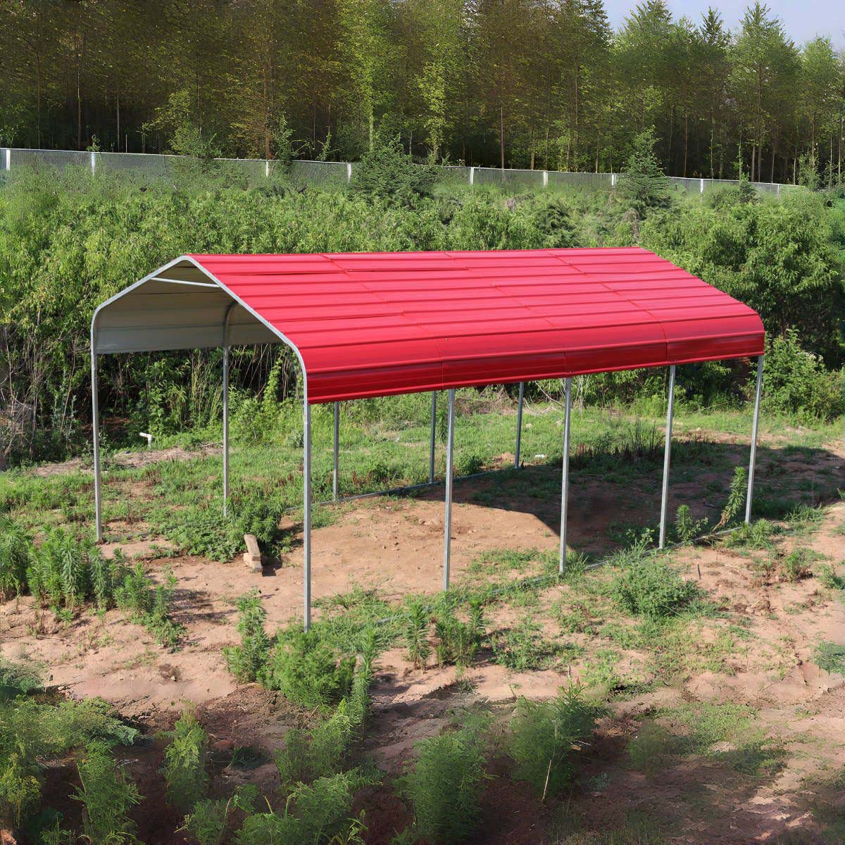 Classic 12' × 20' Galvanized-Steel Carport