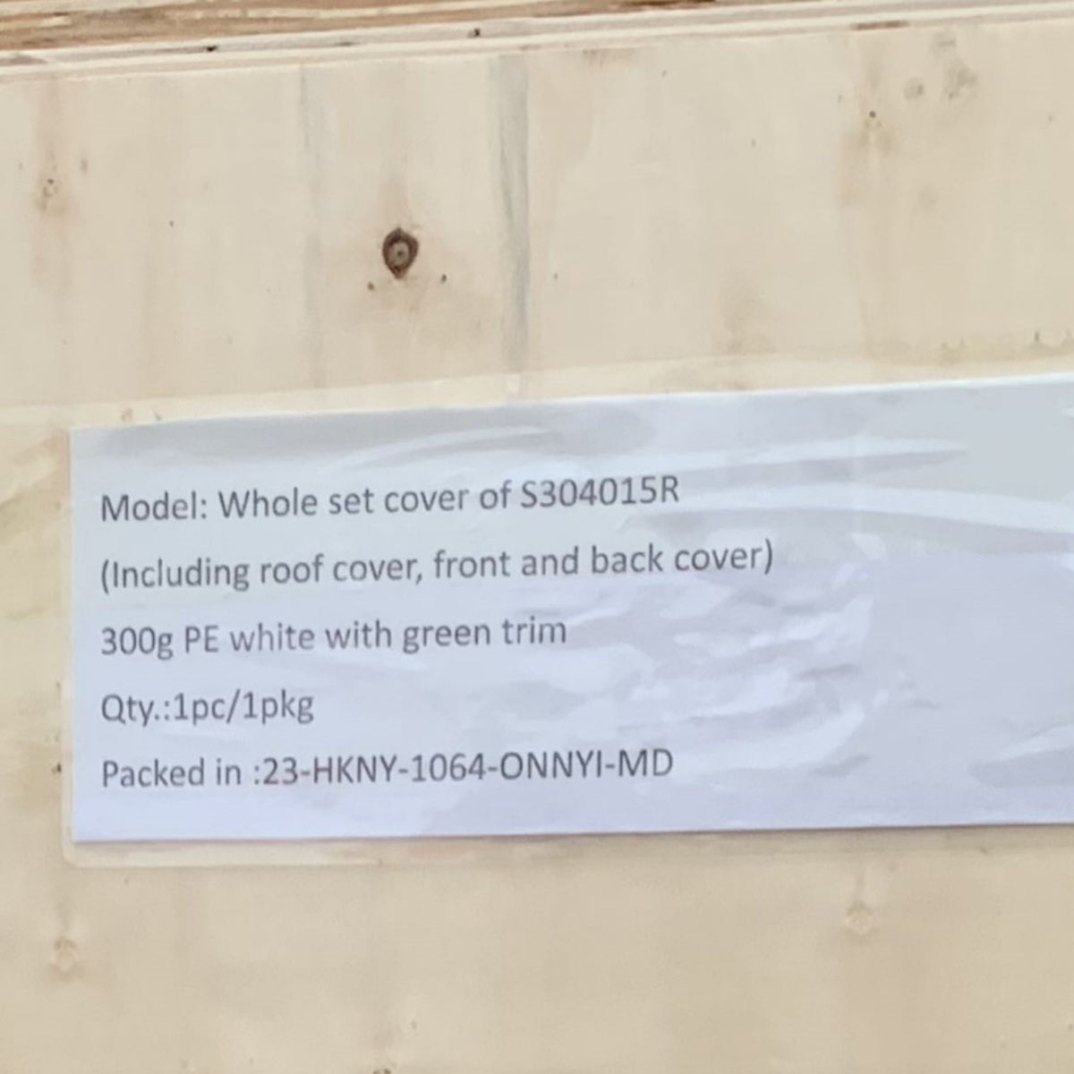 Complete 300 GSM PE Cover Set for 30' × 40' × 15' Storage Shelter