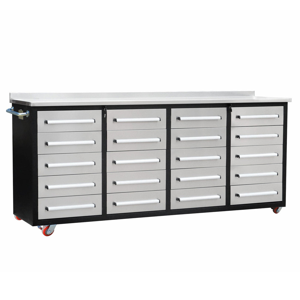 7' Heavy-Duty Garage Workbench Cabinet with 20 Drawers