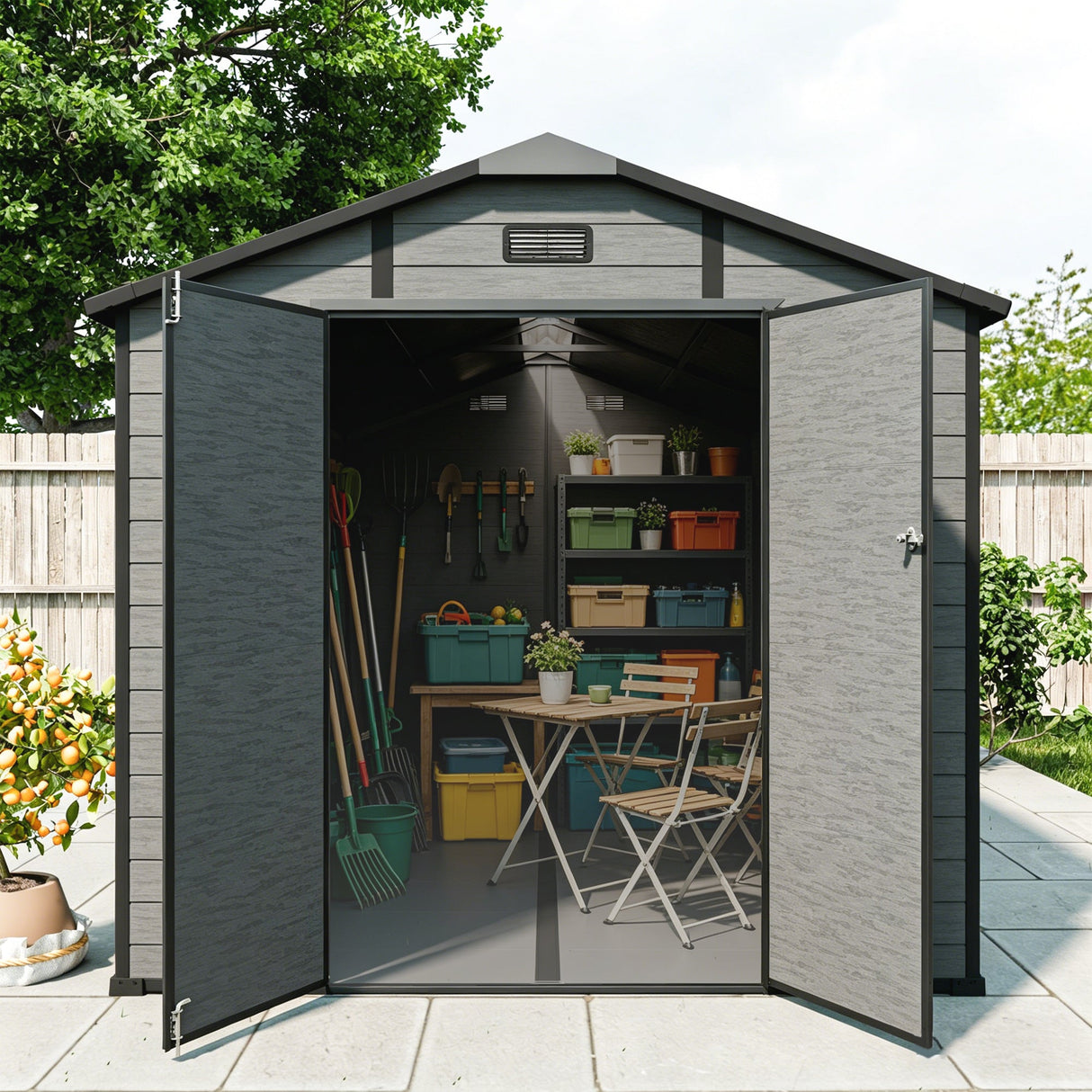 8x14 FT Plastic Outdoor Storage Shed