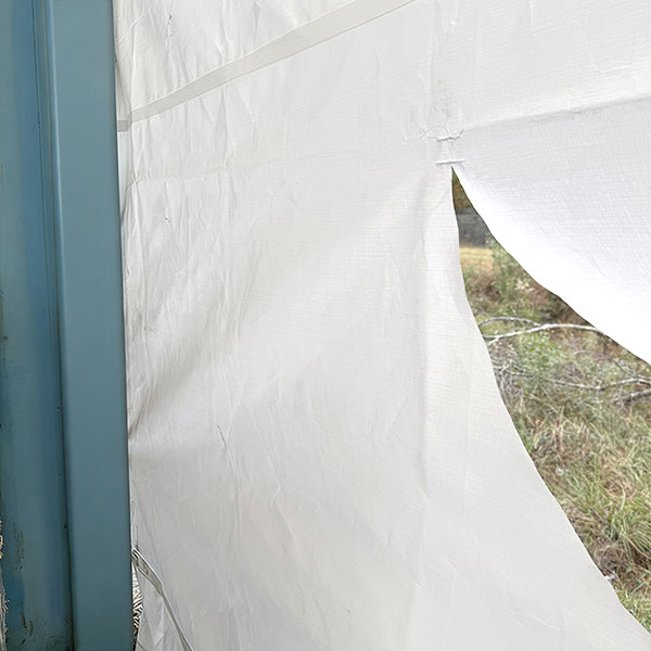 White 300 GSM PE Rear Panel Kit for 20'-Wide Container Shelters