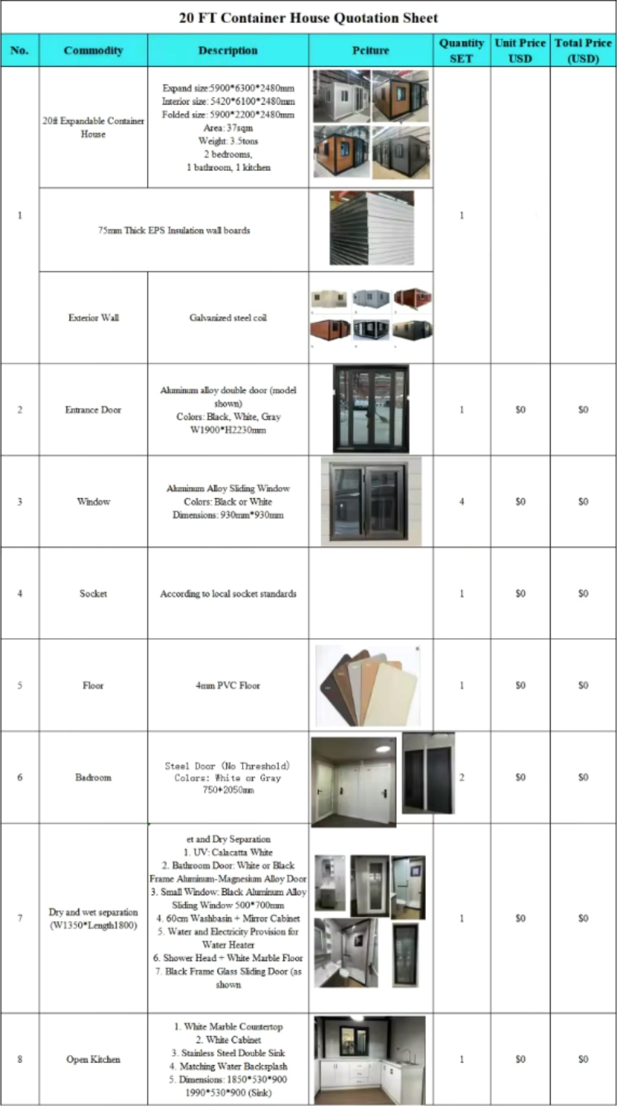 20' Expandable Tiny Home with 75mm Insulated Wall Panels