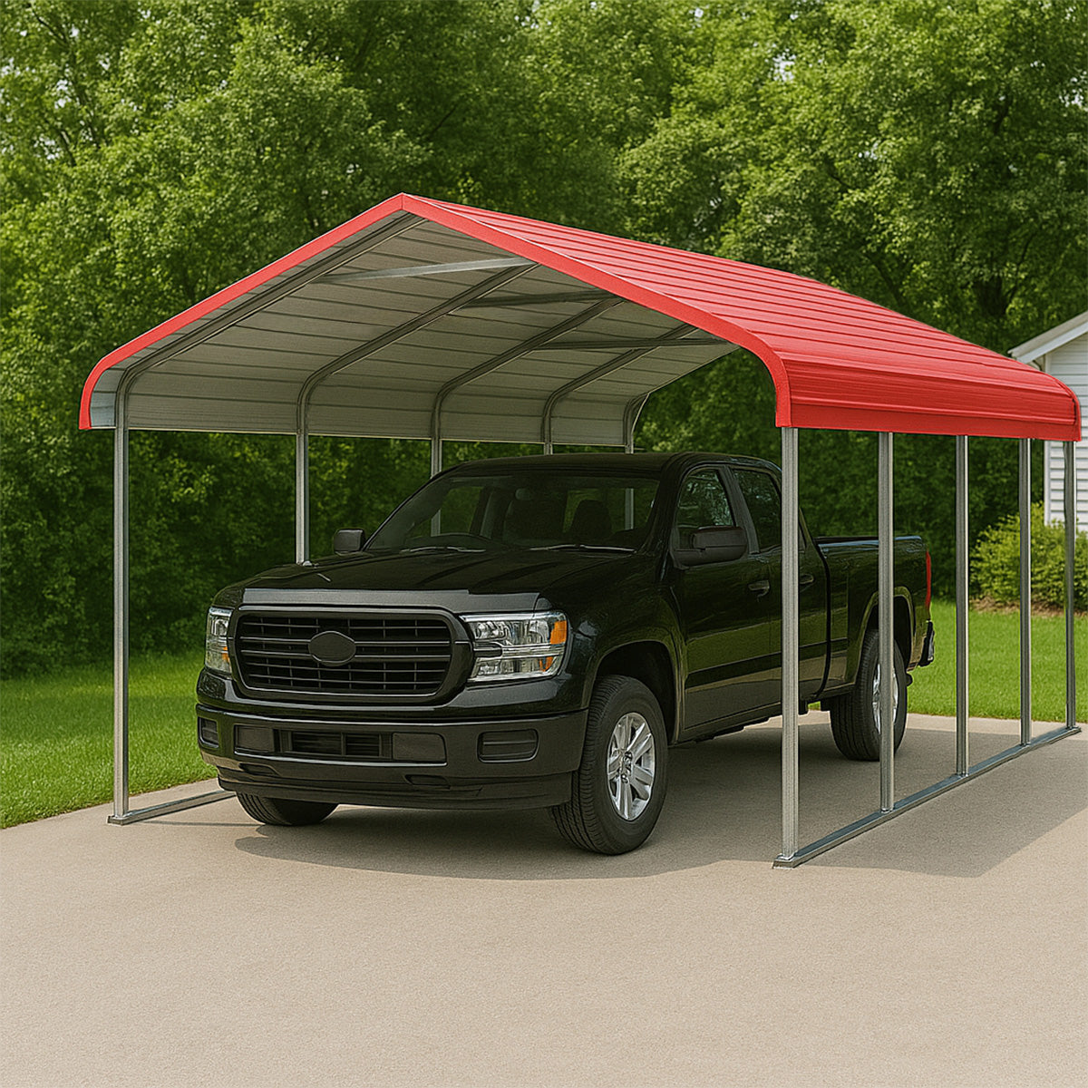 Classic 12' × 20' Galvanized-Steel Carport