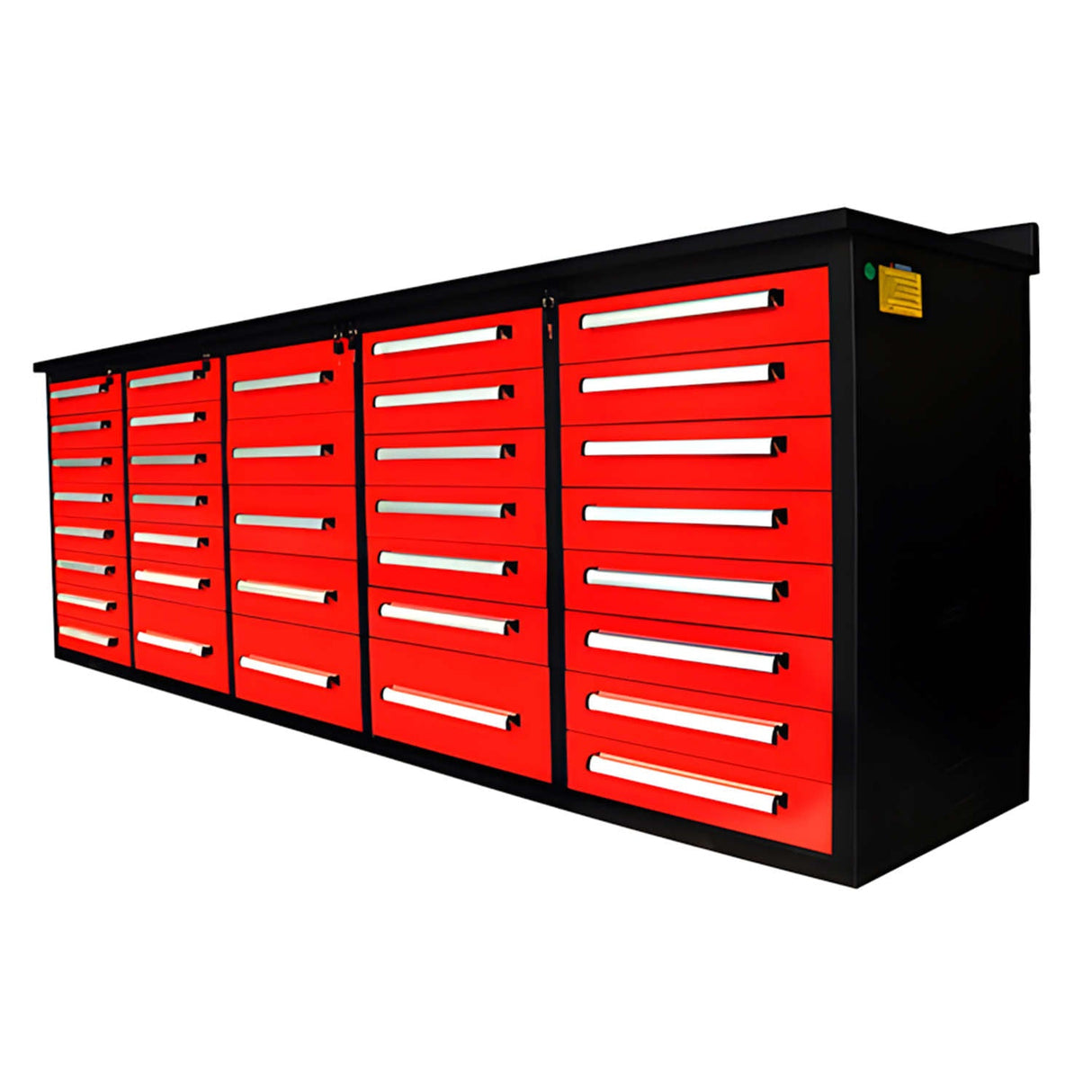 10' 35-Drawer Workbench Storage Cabinet with Stainless-Steel Top
