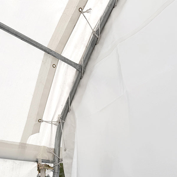 White 300 GSM PE Rear Panel Kit for 20'-Wide Container Shelters