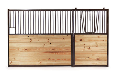 Tarter Excel stall front shown with optional wood infill.